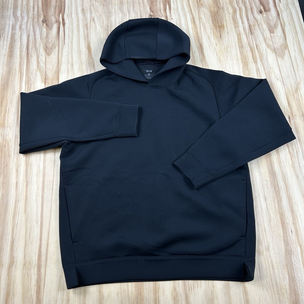 Uniqlo Men's Large Black DRY Performance Hoodie Athletic Lightweight Sweatshirt